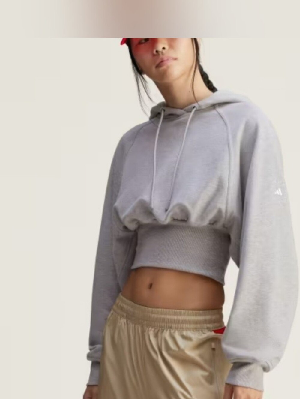 adidas Women's By Stella McCartney Cropped Hoodie Grey adidas India